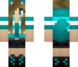 cyan wolf girl