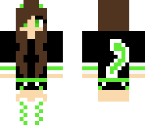green cat tail girl