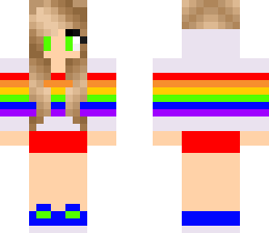 rainbow hoodie girl