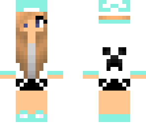 girl blue suit creeper