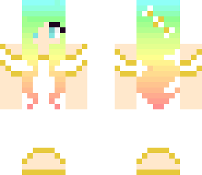 rainbow hair angel girl