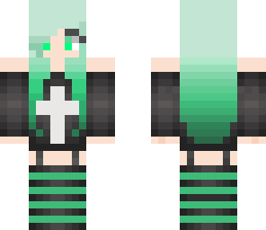 green emo girl