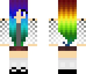rainbow hair girl