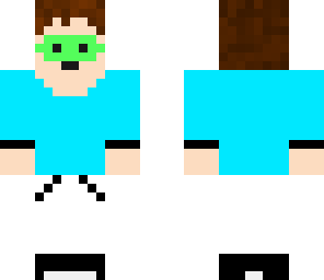 nerd with head phones and green glasses