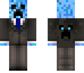 blue creper suit