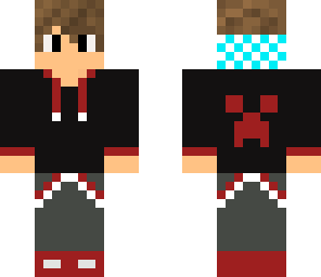 red black and white hoodie