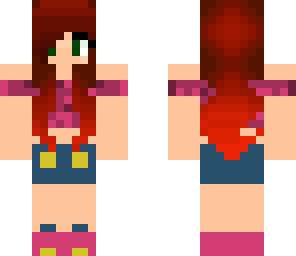 pink red girl