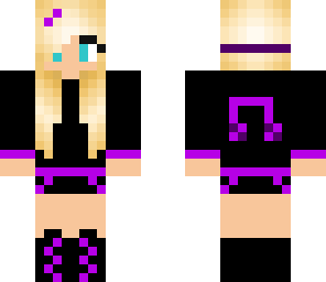 purple neon dj girl