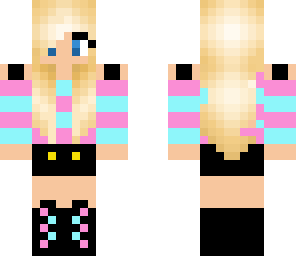 pink and blue girl