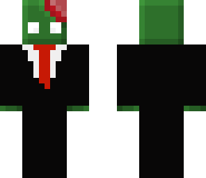 pixel zombie in suit