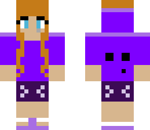 slime hoode girl purple
