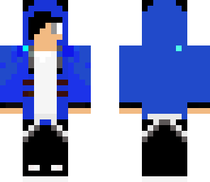 blue hoodie