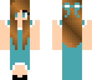 teal dress girl