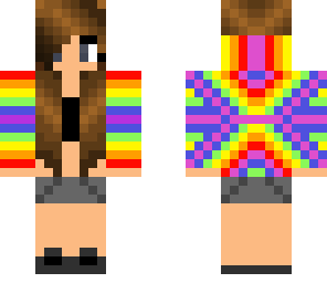 girl with rainbow hoodie