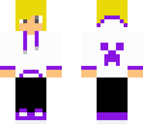 purple white hoodie