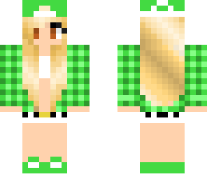 green skater girl