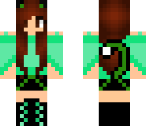 green and mint kitty girl