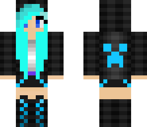blue female hoodie