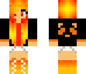 fire black panda girl
