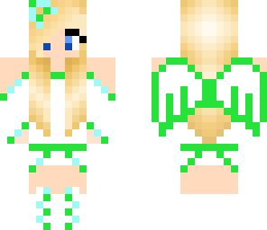 angel girl blue and green