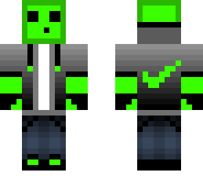 Green Slime Cool Jeans Swag Gray Minecraft Skins