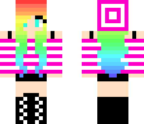 rainbow beanie girl