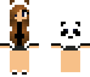 cute black panda girl