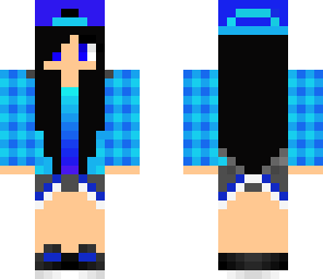 blue black haired tomboy