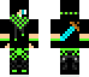 green cool emo boy