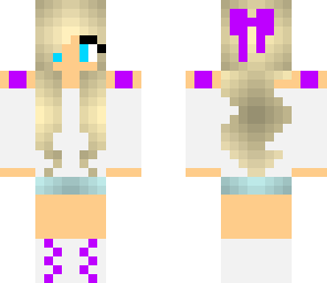 blond purple girl