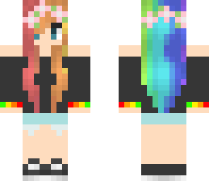 rainbow skater girl