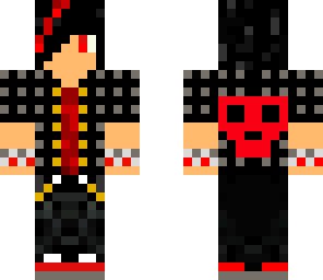 boy skin red black and gold