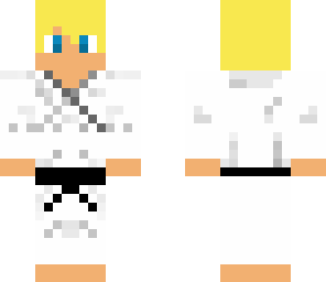 blonde karate guy with head phones