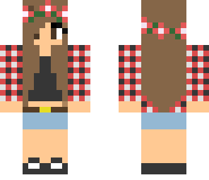 girl with plaid shirt and crown