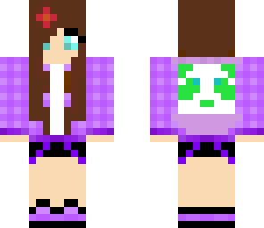 cute farmer girl panda logo