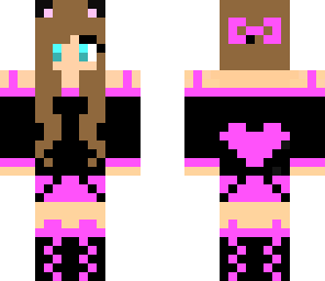 edited pink cat girl