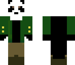 medieval green hooded panda
