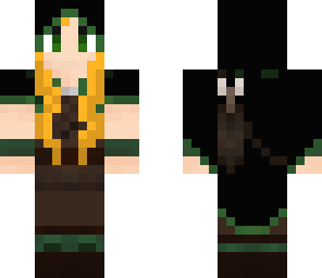 black and green huntress
