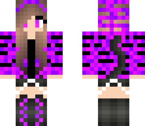 cute pink purple tiger girl