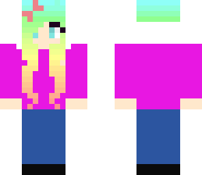 rainbow girl skin