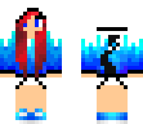 blue flame demonl girl