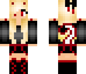 red n black cat girl