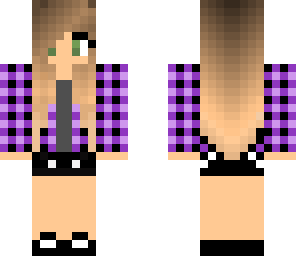 purple plaid girl