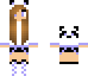 red head violet panda girl