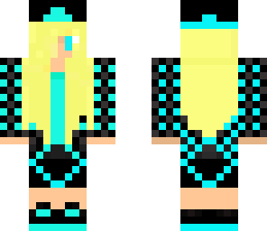 black and blue girl with blonde hair
