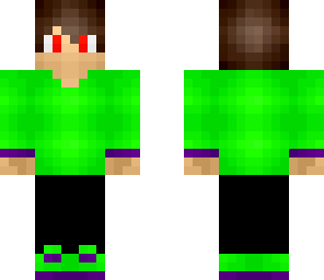 green and purple boy