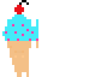 blue ice cream
