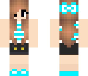 blue girl stripe outfit