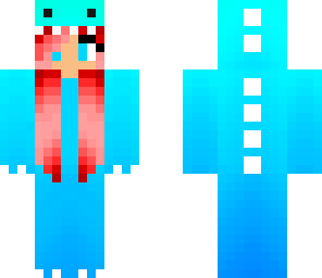 blue dino girl