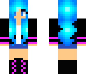 neon blue girl